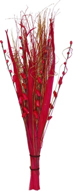 [GL131] Assorted Dry Flowers w/ Sticks Vase Filler - Gold/Red