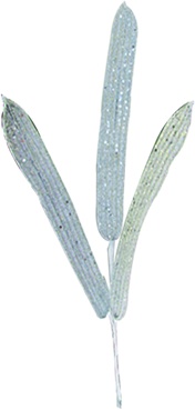 [EY025-S] 38cm Leaf Spray - Silver