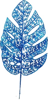 [FG210-B] Glittered Leaf, 35cm