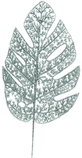 [FG210-S] Glittered Leaf, 35cm