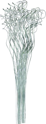 [GL073-S] 70cm Curly Sticks - Silver
