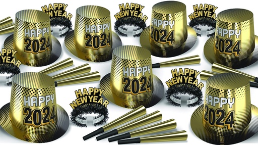 [80064-GD50] New Year "2026" Gold Assortment for 50