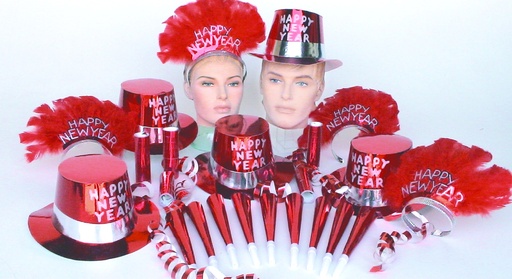 [K88259-R] Red Parade Assortment for 50 - Red/Silver