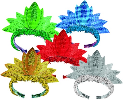 [Y538A] Glittered Foil Tiara - Assorted Colours
