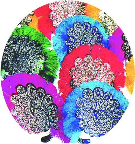 [Y58450-R] Glittered Feather Tiara - Red