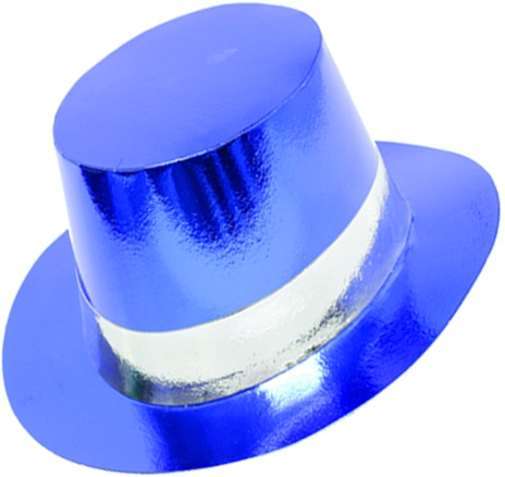 [Y85-B] Foil Top Hat - Blue