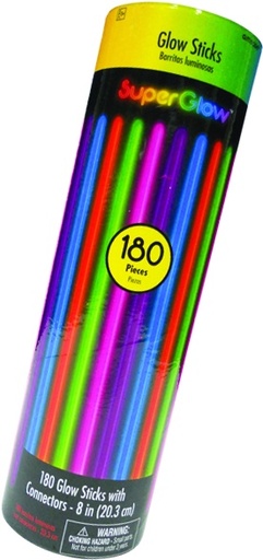 [REF073] Glowsticks with connector 8" assorted color (P/180)