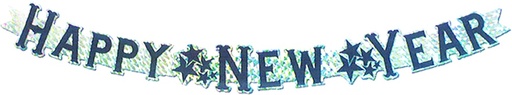 [88936-S] Prismatic Happy New Year Streamer, 90cm