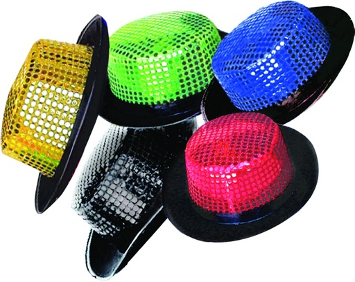 [SH901714-B] Sequined Gents Hat - Blue