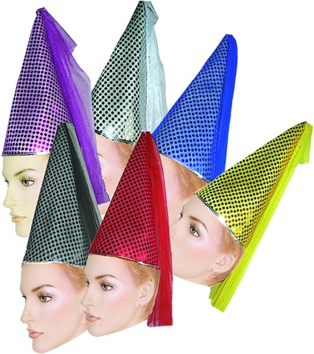 [SH901520-PL] Sequin Cone Hat