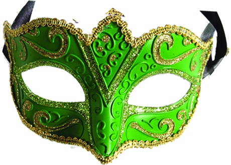 [CF010-G] Glitter Mask - Green