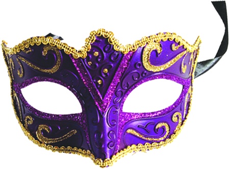 [CF010-PL] Glitter Mask - Purple