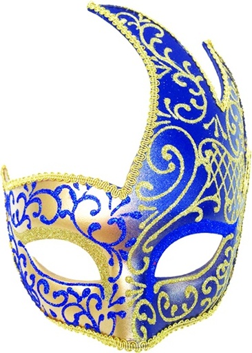 [CF017-B] Ornate Mask - Blue