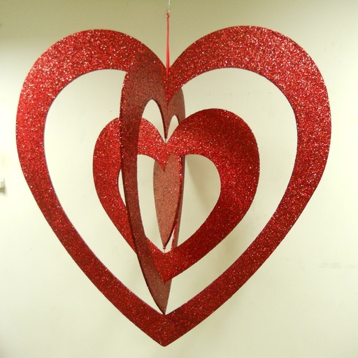 [AC447] 86cm Flat Heart-Shaped Foam - Red