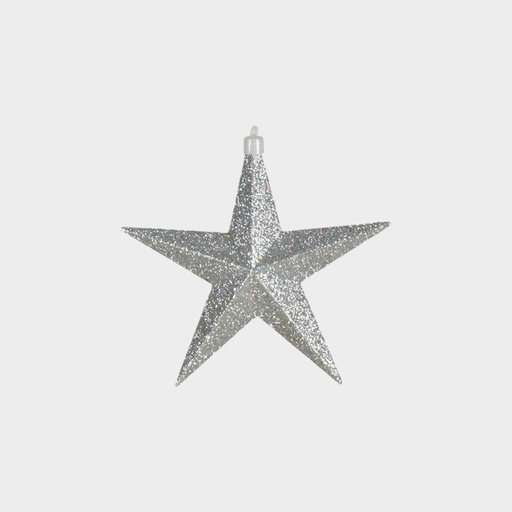 [AC803] Star Silver Glitter with Laser, 15cm