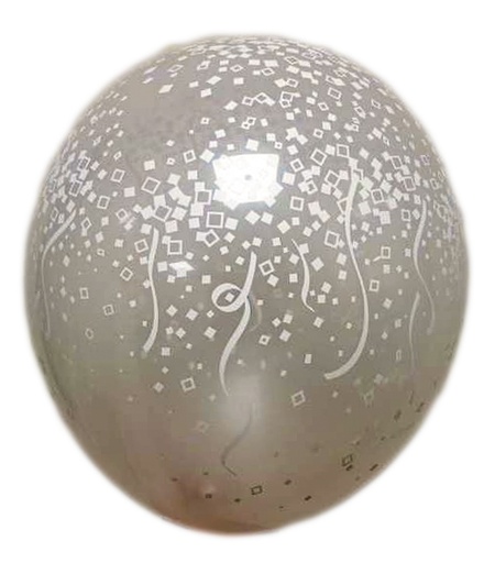 [BA019] Clear Balloons Printed Confettis, 12"