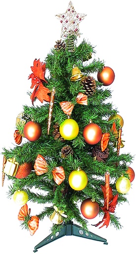[YZ30-COGD] 30" Decorated Mini-Tree - Copper/Gold
