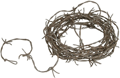 [00115] 3.6m Rusty Barbed Wire Garland - Brown