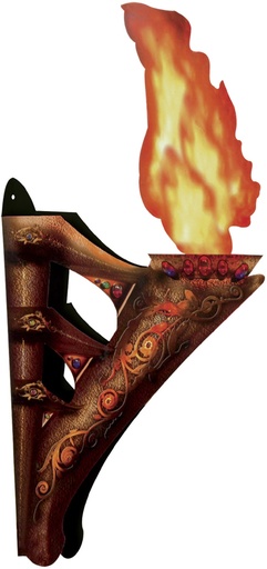 [00123] 3D Wall Torches with Flame, 43cm