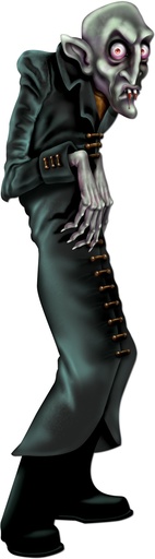 [01425] 89cm Ghoul Cutout - Black/Grey