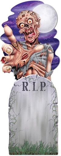 [01452] Jumbo Tombstone And Zombie Cutouts, 62cm