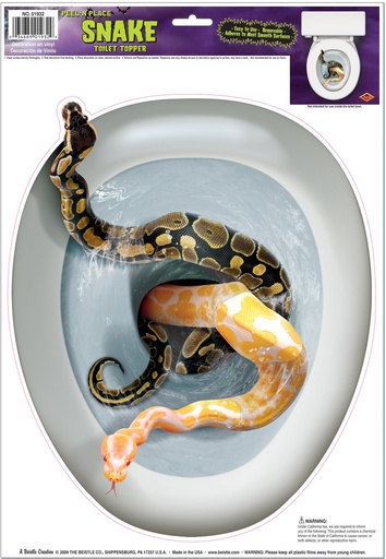 [01932] Snake Toilet Topper Peel 'N Place, 43cm