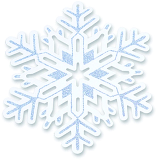 [20368] 35cm Glittered Snowflake Cutouts