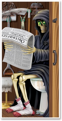 [00022] Grim Reaper Restroom Door Cover, 1.5m