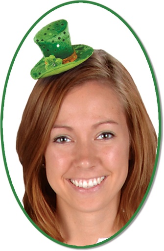 [30766] Leprechaun Hat Hair Clip - Green