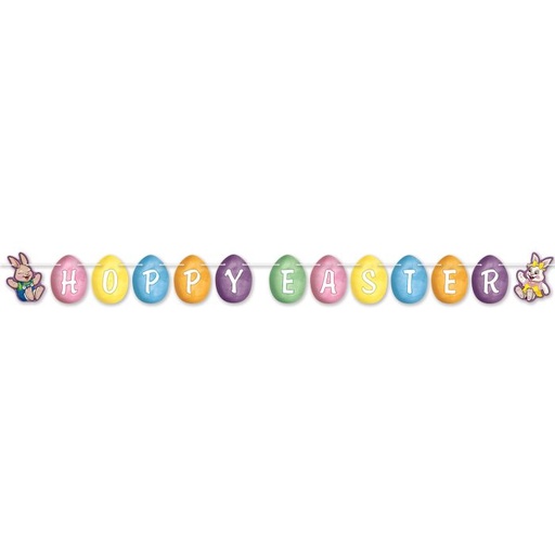[40012] Easter Streamer 6 1/4"x 8', prtd 2 sides w/ different designs, assembly required.