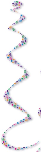 [40051] 60cm Printed Easter Egg Twirly Whirlys - Multicolour