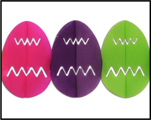 [44118] 3.6m x 19.5cm Easter Egg Garland - Multicolour