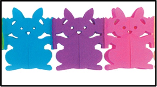 [44128] 3.6m x 13.5cm Bunny Garland - Multicolour