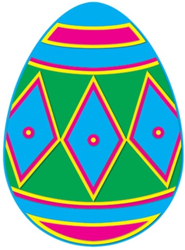 [44614] 35cm Easter Egg Cutouts - Multicolour
