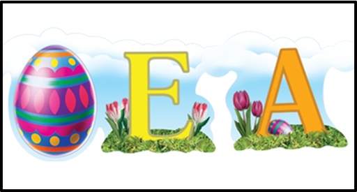 [44830] 1.5m x 11.5cm x 11.5cm Happy Easter Streamer - Multicolour
