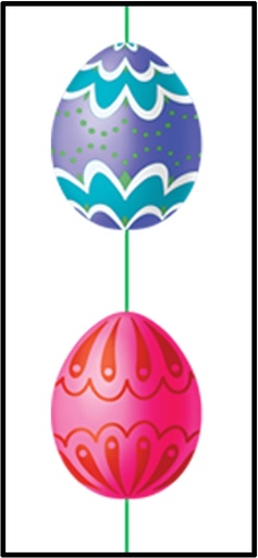 [44965] 1.95m Easter Egg Stringer - Multicolour