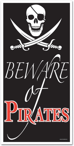 [50008] Beware Of Pirates Door Cover, 1.5m