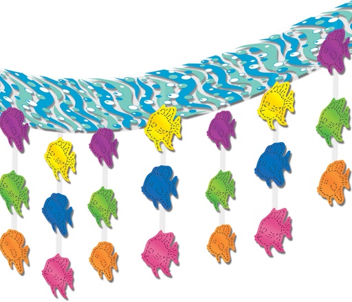 [50334] 3.6m x 30cm Tropical Fish Ceiling Decor - Multicolour