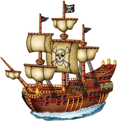 [50469] Jointed Pirate Ship, 78cm
