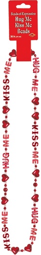 [50597] 90cm Hug Me Kiss Me Beads-Of-Expression - Red