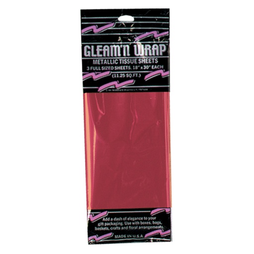 [50602-R] Gleam 'N Wrap Metallic Sheets, 45cm x 76cm, 3/pkg