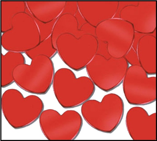[50622-R] 28g Fanci-Fetti Hearts - Red