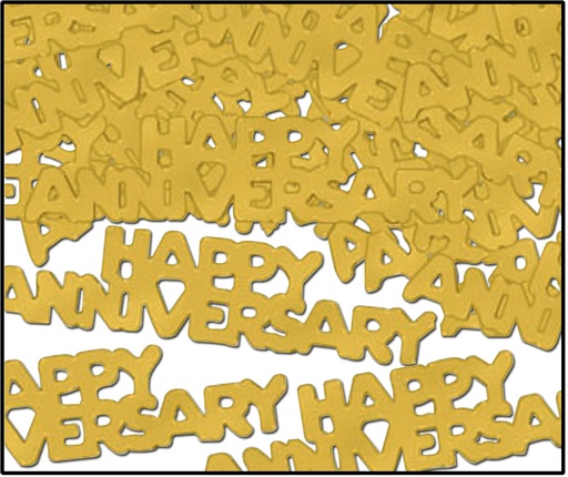 [50648-GD] 14g Happy Anniversary Fanci-Fetti - Gold