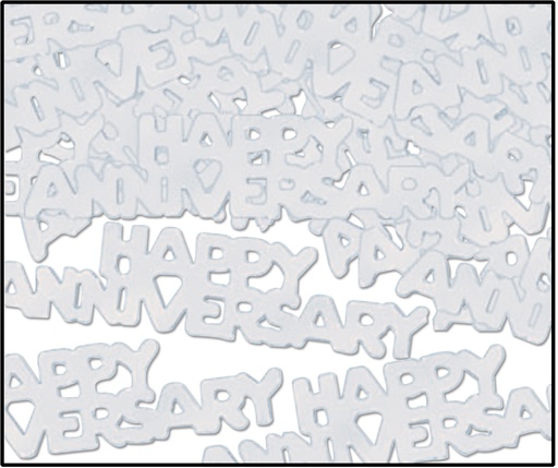 [50648-S] 14g Happy Anniversary Fanci-Fetti - Silver