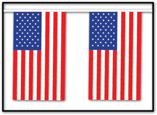[50710] Outdoor American Flag Banner, 18.2m