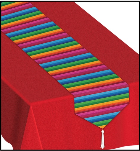 [50921] 1.8m x 28cm Printed Fiesta Table Runner
