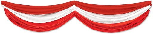 [50948-RW] 1.75m Fabric Bunting - Red/White