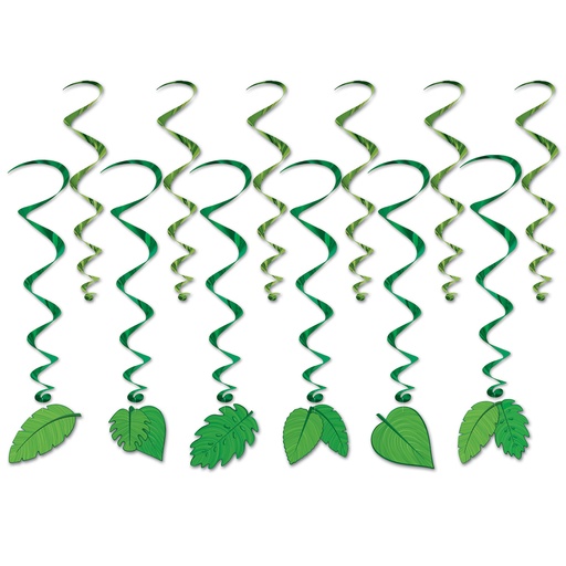 [53589] 44cm x 82cm Tropical Leaves Whirls
