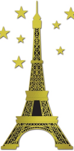 [54214] Jointed Foil Eiffel Tower