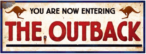 [54323] 56cm x 20cm Outback Sign